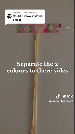 Replying to @Jessica i hope this helps i feel lile tye instuctions are more clear to understand this time, it is still a little fast but makes more sense to just pause and i promise this is better! Have a nice day!!#summer #fy #fyp #bracelet #5min #stringbracelet ##tutorial #tut#tutorials #easy #stringbracelets