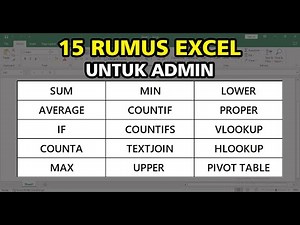 15 Rumus Excel WAJIB Untuk Admin Kantor | Bikin Kerja Jadi Cepat!
