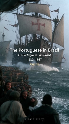 📜 1532-1567 | The Portuguese in Brazil | Part III What you're seeing: Portugal claimed Brazil's coast, but French merchants kept returning for brazilwood. Around Guanabara Bay, Europeans fought alongside different Indigenous allies, and a new town took shape. Why were France and Portugal fighting? Portugal claimed the coast, but French merchants continued trading and building forts. In 1532, King João III planned captaincies, coastal grants to men who would pay for ships and settlers. What happ