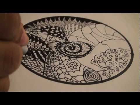 How to Draw a Mandala with Zentangles!