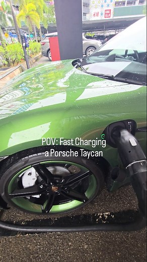 Testing out the DC/ fast charging (after repairs) for this Mamba Green Metallic Porsche Taycan from 🇯🇵 🚗 Porsche Taycan 4S 📍 Aeon Mall Shah Alam 🇲🇾 #asktheporschelover #theporschelover #Porsche #eatsleepporscherepeat #porschetaycan #porschetaycan4s #porschetaycanturbos | The Porsche Lover