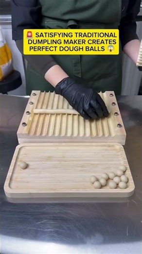 SATISFYING TRADITIONAL DUMPLING MAKER CREATES PERFECT DOUGH BALLS 😱 #FoodASMR #Viral #USA