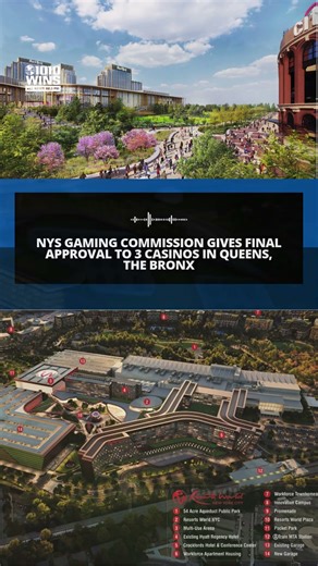 NYS Gaming Commission gives final approval to 3 casinos in Queens, the Bronx