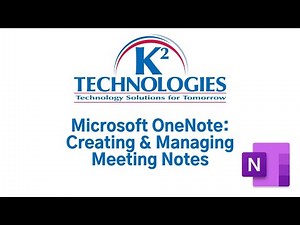 Microsoft OneNote - Creating and Managing Meeting Notes