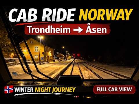 Trondheim - Åsen | Real-Time Train Cab Ride Through Norway