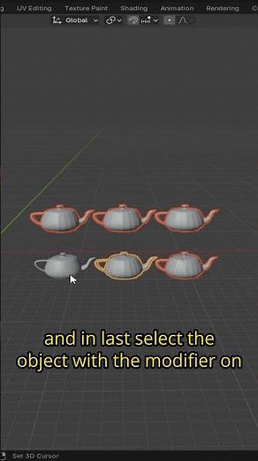 How to copy paste modifiers in blender EASY #blender
