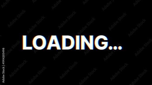 Loading text Glitch effect animation.glitch text effect for videos, games and cinematic presentations.