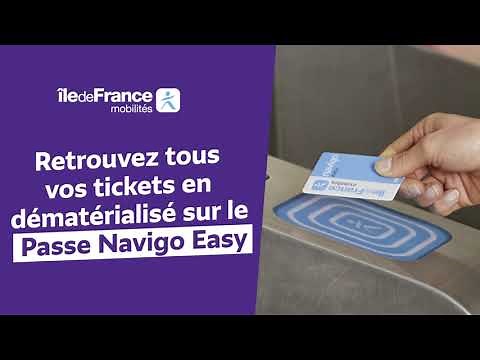 Retrouvez tous vos tickets en dématérialisé sur le Passe Navigo Easy