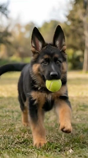 German Shepherd Puppy Ne Kiya SUPER FETCH 😍🎾 | Cute Dog Challenge #Shorts