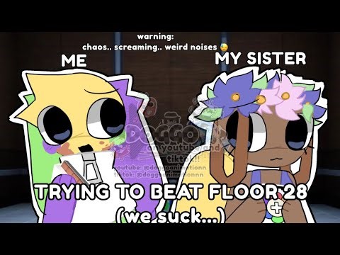 TRYING TO HELP MY SIS BEAT HER HF!! | FLOOR 20+ | WARNING: SCREAMING.. 🥹✌️