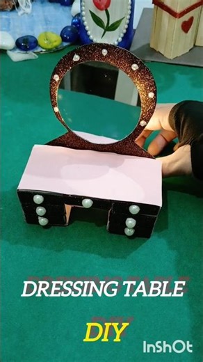 Diy cute mini dressing table. #shorts #shortsvideo #ytshorts #viral #minifurniture #vanitytable
