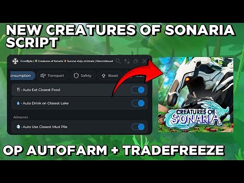 [NEW💥] Creatures of sonaria Script / Autofarm, Kill Aura, Farm Artifacts, Auto Collect Token Cos