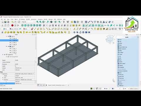 Preview: The Magic of Parameterization in FreeCAD! ✨: Beams, Columns, Slabs, and Walls in FreeCAD