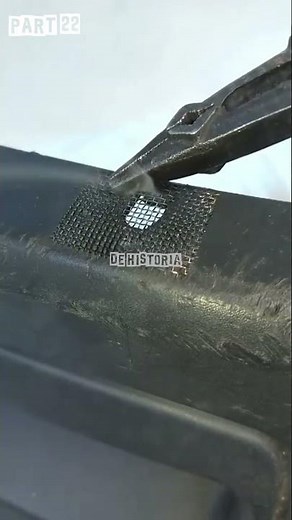 Fix Car Plastic Hole Using Old Metal Mesh | Easy DIY Repair Hack
