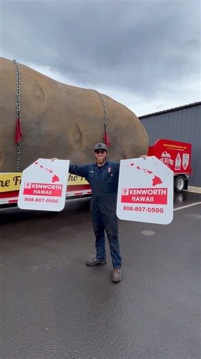 10K views · 149 reactions | Hawaii mud flaps!    Huge shoutout to the Kenworth Hawaii on Oahu! They were kind enough to switch out our mud flaps to these stunning white ones to commemorate our visit to the island! They’ve been such a help to us in planning this trip, we couldn’t have done it without them! #kenworth #hawaii #oahu #travel #mudflaps #trucking #bigidahopotato @officialkenworthtrucks @kenworth_hawaii_llc | Big Idaho Potato Tour | Facebook