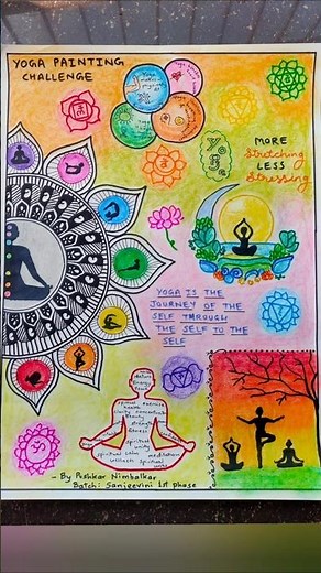 yoga painting ideas | international yoga day | art | drawing ideas