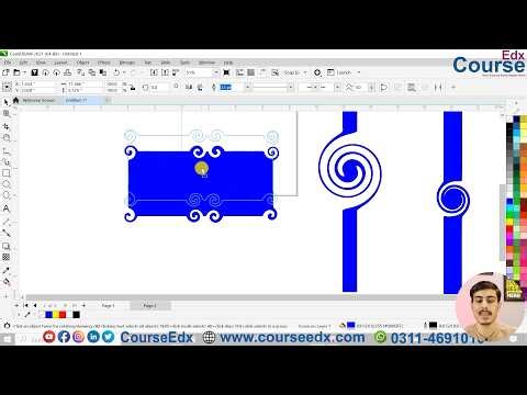 8 CorelDRAW Graphic Design in Pashto | Twirl and Repel Tool Practice Project