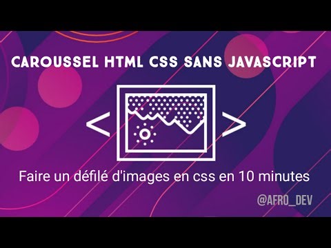 Faire facilement un caroussel ( défilé d'images ) seulement en html et css en seulement 10 minutes