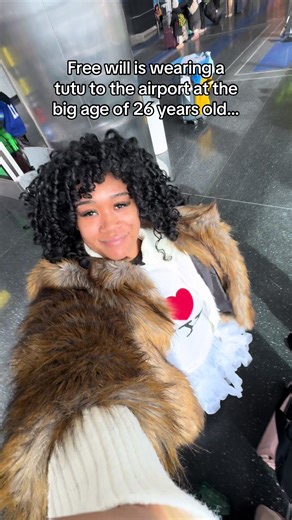 Unique Fashion Choices at the Airport: Free Will in a Tutu