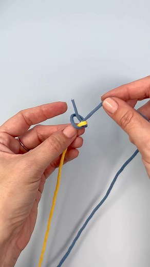 Yarnspirations on Instagram: "Do you knot your yarn ends? If you’re looking for a secure way to join two pieces of yarn, try a weaver’s knot! . . . #KnittingTips #FiberArt #FiberCrafts #Crocheting #CrochetTips #YarnCrafts #YarnLove #KnitHack #CrochetHack #Knots #BernatYarn #Yarnspo"