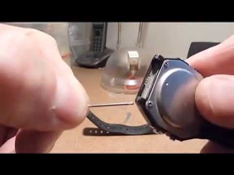 Casio F 91W watch how to remove the pin and replace the strap