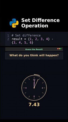 Set Difference Operation Explained #codingchallenge