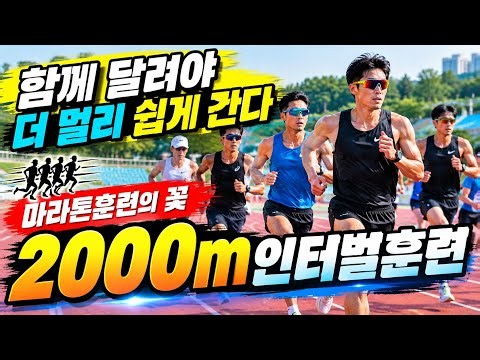함께 달려야 더 멀리 쉽게 간다. 마라톤 훈련의 꽃 2000m 인터벌 훈련