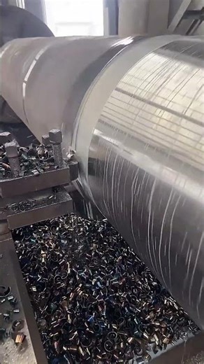 Heavy Duty Lathe Cutting Large Shaft | CNC Machining Close-Up #cncmill #machine #welding #horizontal