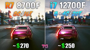 Ryzen 7 8700F vs Core i7 12700F - Test in 9 games