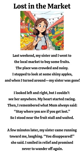 Lost in a Crowded Market 😅 | Funny English Story for Beginners #learnenglishthroughstories