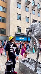Wondering what the gentleman on the phone was thinking about.#silvermanstatueofficial