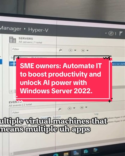 SME owners: Automate IT to boost productivity and unlock AI power with Windows Server 2022.