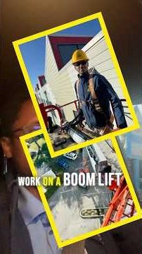 My First Time on a BOOM LIFT! #dryerventcleaning #boomlift #firsttime #shorts