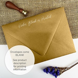 Antique Gold Metallic Shimmer Invitation Envelopes | Wedding, Anniversary (25 Pack) - Etsy