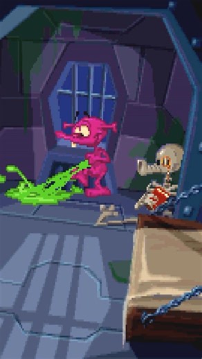 Chewy: Esc from F5 - Are you going to touch that slime, Chewy?