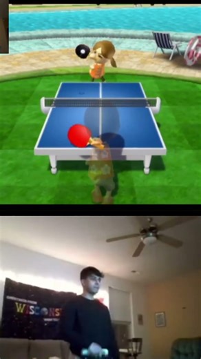 Successful Edging in Table Tennis #wii #wiisports #retrogaming #gaming #funny