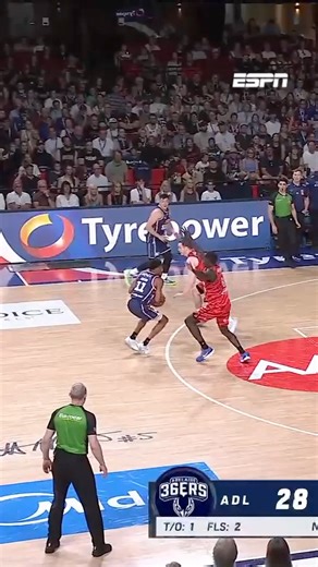 Bryce hits the 3 in heavy traffic 👌 📺 Watch live on ESPN & 10 #WeAreSixers | Adelaide 36ers