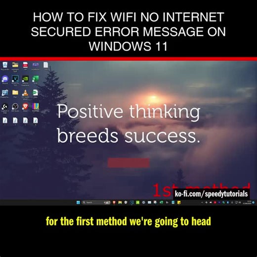 Speedy Tutorials on Instagram: "How to Fix WiFi No Internet Secured Error Message on Windows 11 💻 Donate, browse my shop, or if you need help get a custom tutorial → Link in my bio! https://linktr.ee/speedytutorials #computer #windows11 #windows11 #tech #windows10 #laptop #computertips #laptoptips #technology #pctipsandtricks #shorts #reelindia #reels #pctips #india"