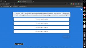A secret code is designed by choosing a letter from the alphabe... | Filo