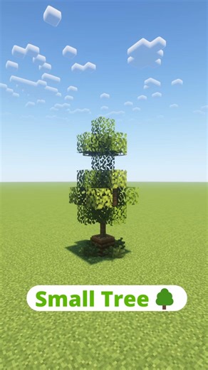 How to build a Small Tree 🌳#art #minecraft #tutorial #shorts #viral #building