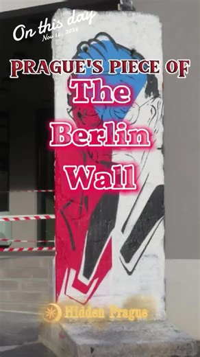 There's a piece of the Berlin Wall at a hostel in Prague. #berlinwall #prague #history #onthisday
