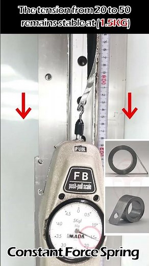 The tension generated by the Constant Force Spring #springplatform #extensionspring