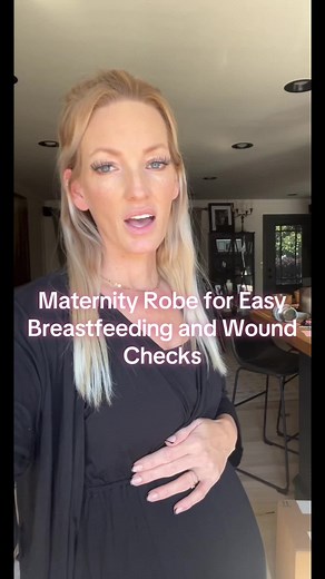 Maternity Robe for Easy Breastfeeding and Wound Checks