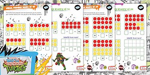 TMNT: Ninja Number Bonds of 10 and 20 Ten-Frame Activity