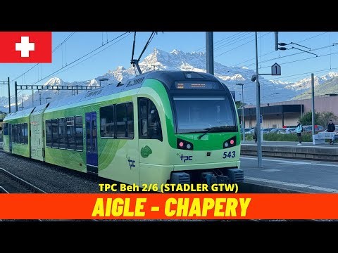 Cab Ride Aigle → Champéry (Transports Publics du Chablais, Switzerland, May 2025) driver's view 4K