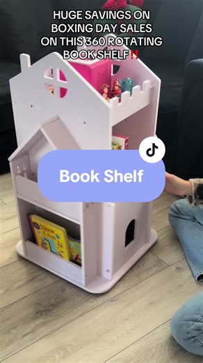 Stylish 360 Rotating Book Shelf Under £22