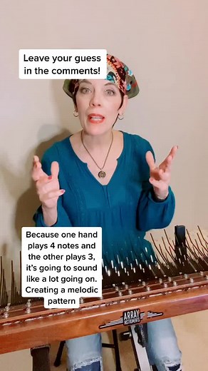 Patterns created on the Array Mbira. Can you figure out the answer? Gotta listen, gotta think, gotta count! 😉 #arrayartist #learnfromme