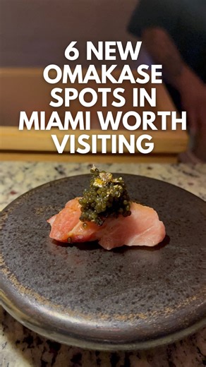 6 New Omakase Spots in Miami Worth Visiting Omakase is having a moment in Miami. Several highly acclaimed sushi chefs are opening up an outpost in Miami. 🍣 Which one are you excited to check out? 👉🏻 Bookmark this post and share it with a friend. #miami #miamibeach #southbeach #miamifood #miamifoodie | LeilasList