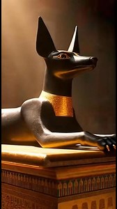 A black jackal rests silently atop a golden shrine. This is Anubis, guardian of the dead and protector of the king's treasures. #Anubis #HistoryShorts #AncientRituals | Uncovering History And Civilizations