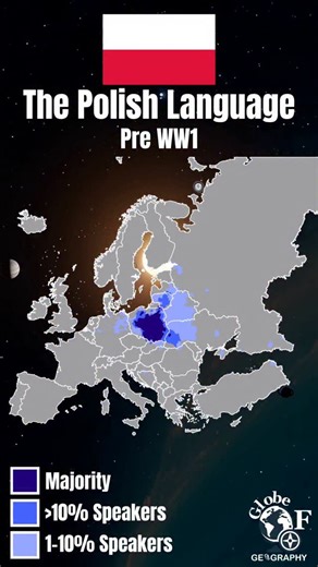 Global Geography on Instagram: "🇵🇱 The Spread of Polish Language, pre-WW1 vs Now 👇🏻 What is Your Opinion on Poland? #poland #warsaw #lodz #gdansk #poles #europe #maps #geography #globeofgeography #polak"
